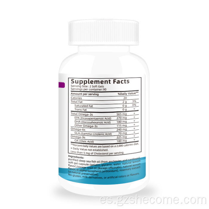 Suplemento de aceite de pescado Mejora la salud ósea Omega3 Softgels